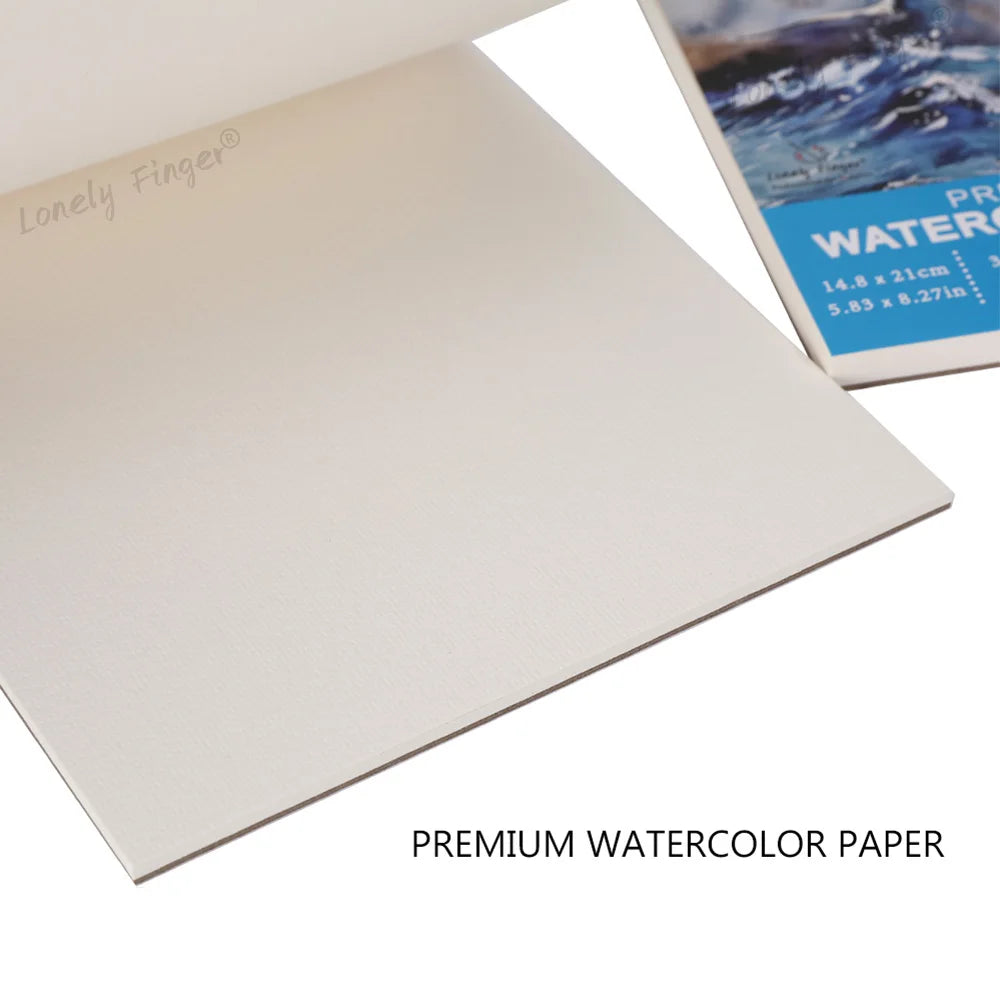 A5/A4/A3 Watercolor Paper Pad, 140lb/300gsm, 20 Sheets, Cold-Pressed, Acid-Free, Artist Painting Paper for Watercolor Painting - Sun Studio