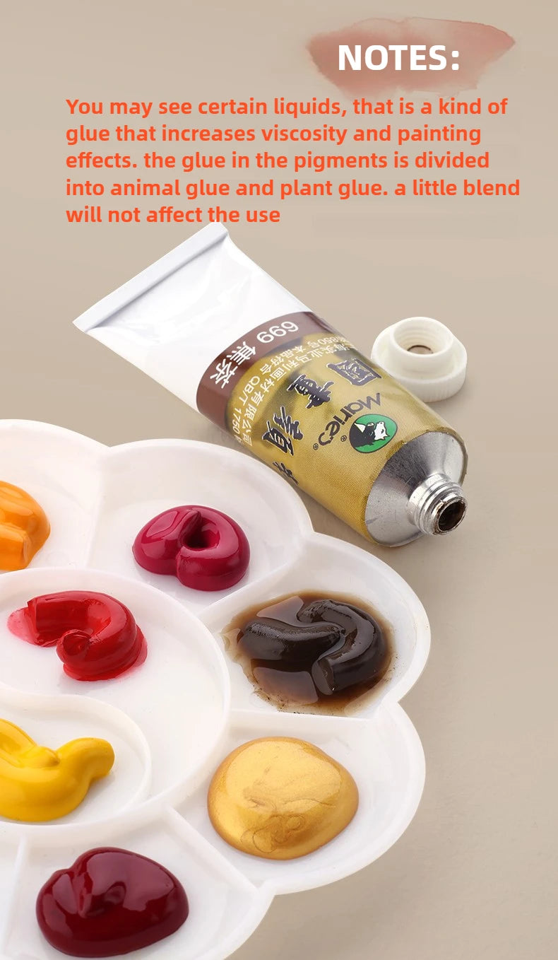 Maries Chinese Painting Single 32ml Large Meticulous Painting Large Capacity Ink Painting Garcinia Cambogia Golden Flower Green - Sun Studio