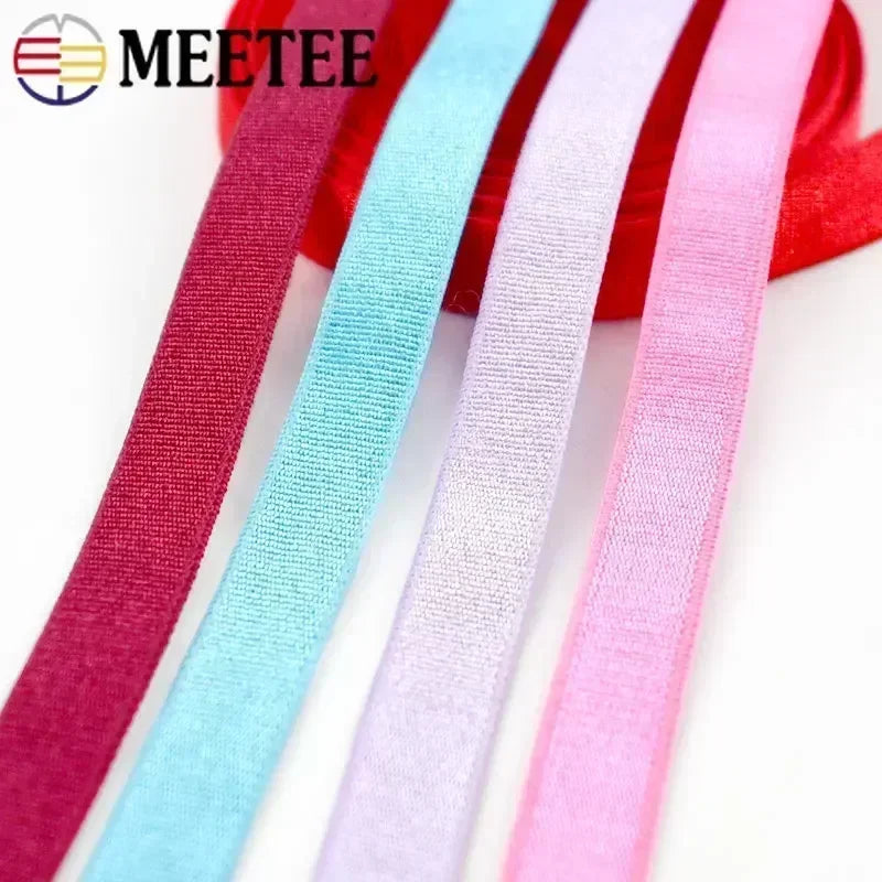 5/10/20Meters Meetee 10mm Soft Elastic Band for Swimsuit Belts Shoulder Strap Underwear Bra Notebook Tape DIY Sewing Accessories - Sun Studio