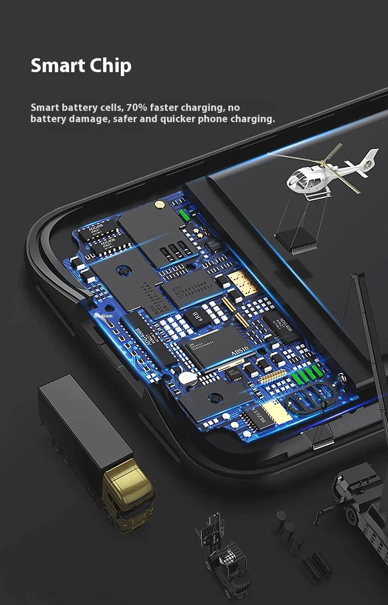 6800mAh Outdoor Backup Battery Portable Soft Silicone Charging Case for IPhone16 ProMax 15 14 13 12 11 XSmax 8 7 6 Full Series - Sun Studio