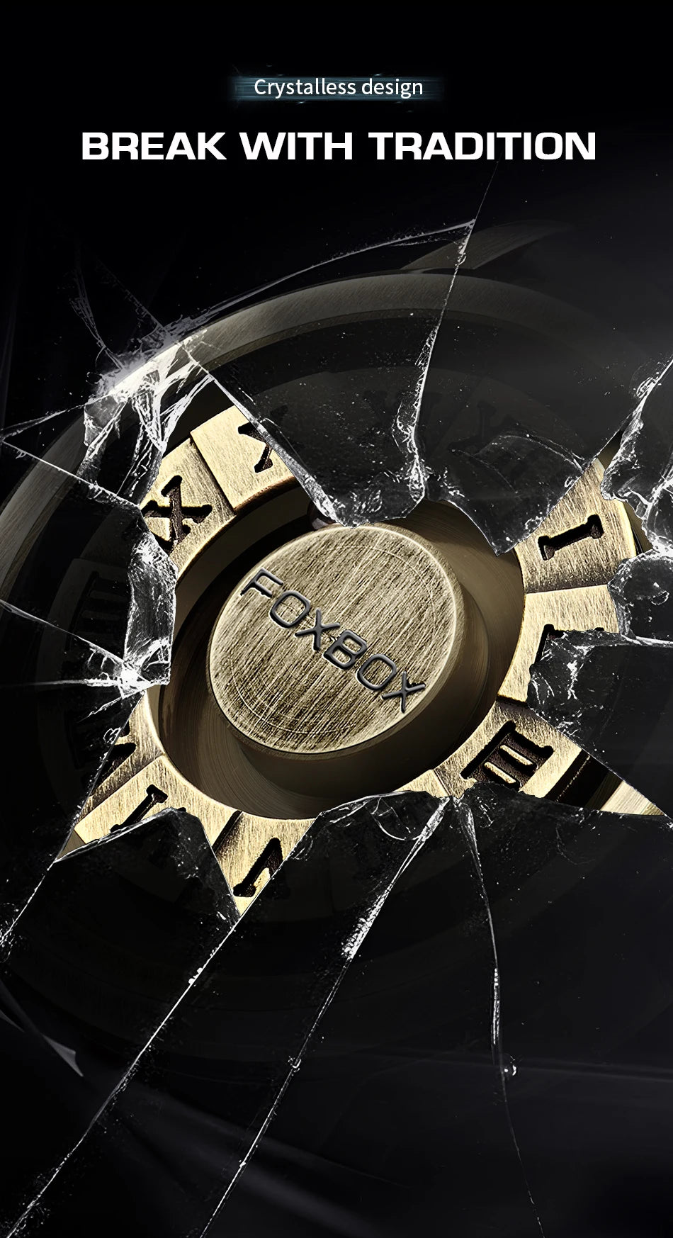 FOXBOX Men's Quartz Watch Fashion Personality Creative Scrolling Iron Ball Magnetic Pointer Waterproof for Male Watches Gift+Box - Sun Studio