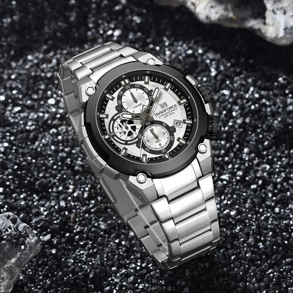 NAVIFORCE Men's Watches Top Luxury Original Quartz Wrist Watch for Men Chronograph Calendar Waterproof Man Watch Relojes Hombre - Sun Studio