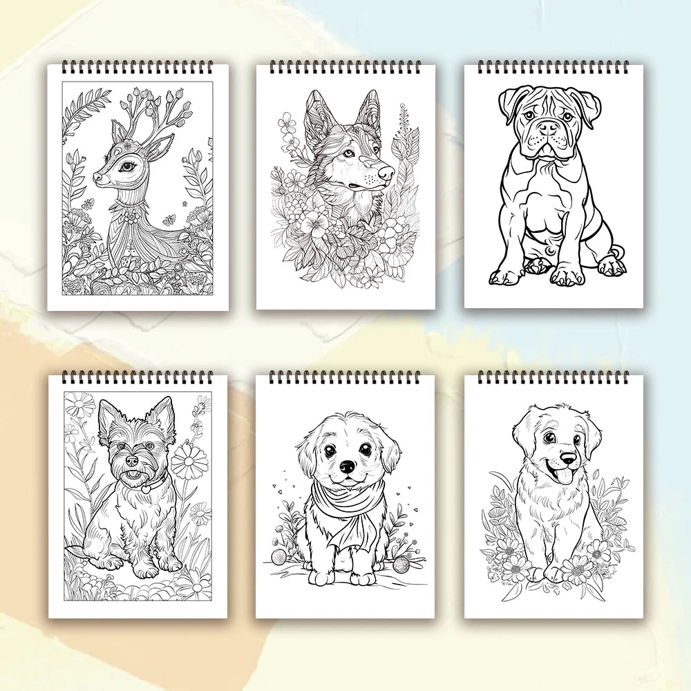 30 Sheets Stress Relief Coloring Book, 11.2x 8.3in,100gsm Thick Paper, Spiral Bound, Halloween Gift, Christmas Gift Option