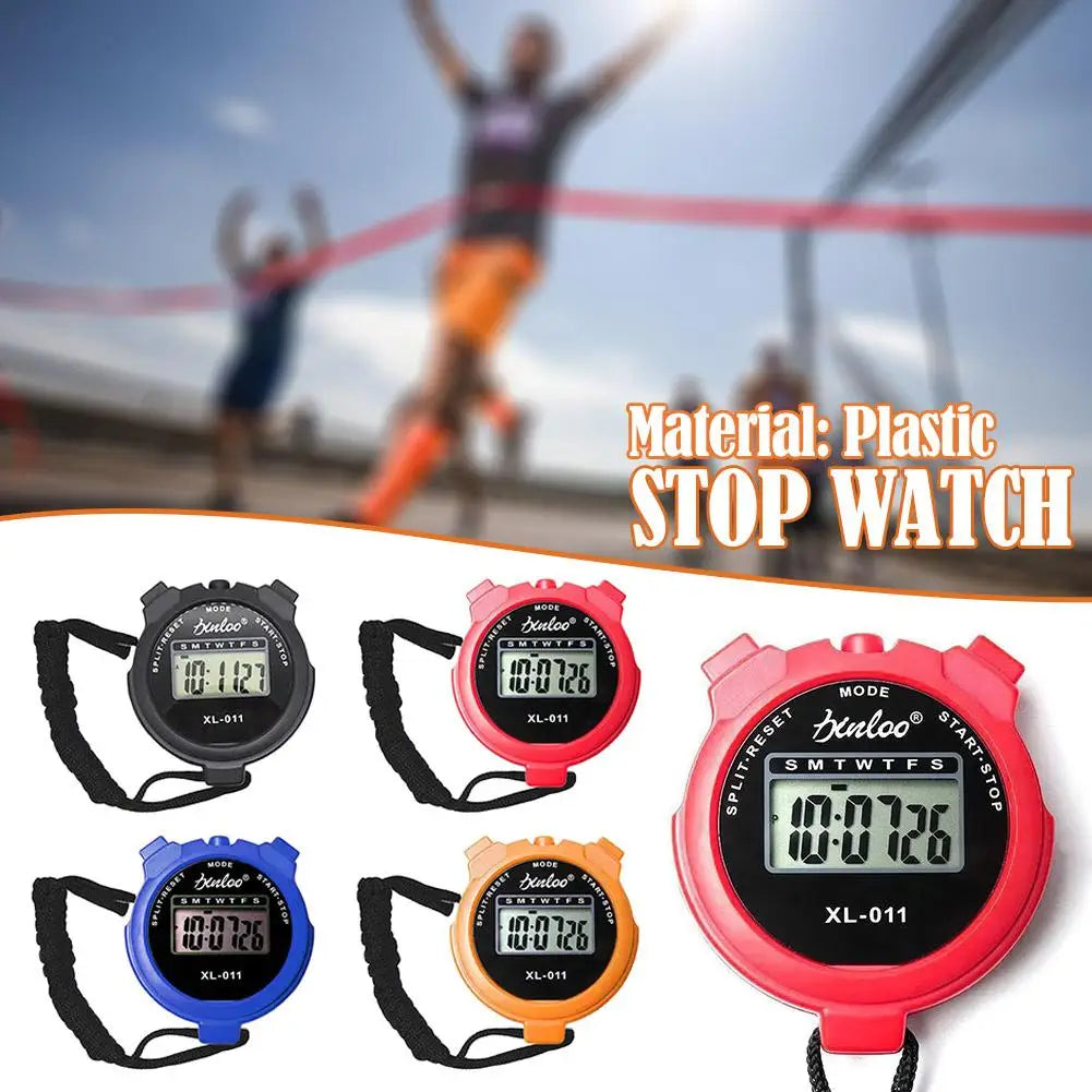 Portable Handheld Sports Stop Watch Digital Display Fitness Timer Counter 4Colors For Sports Stopwatch Chronograph - Sun Studio
