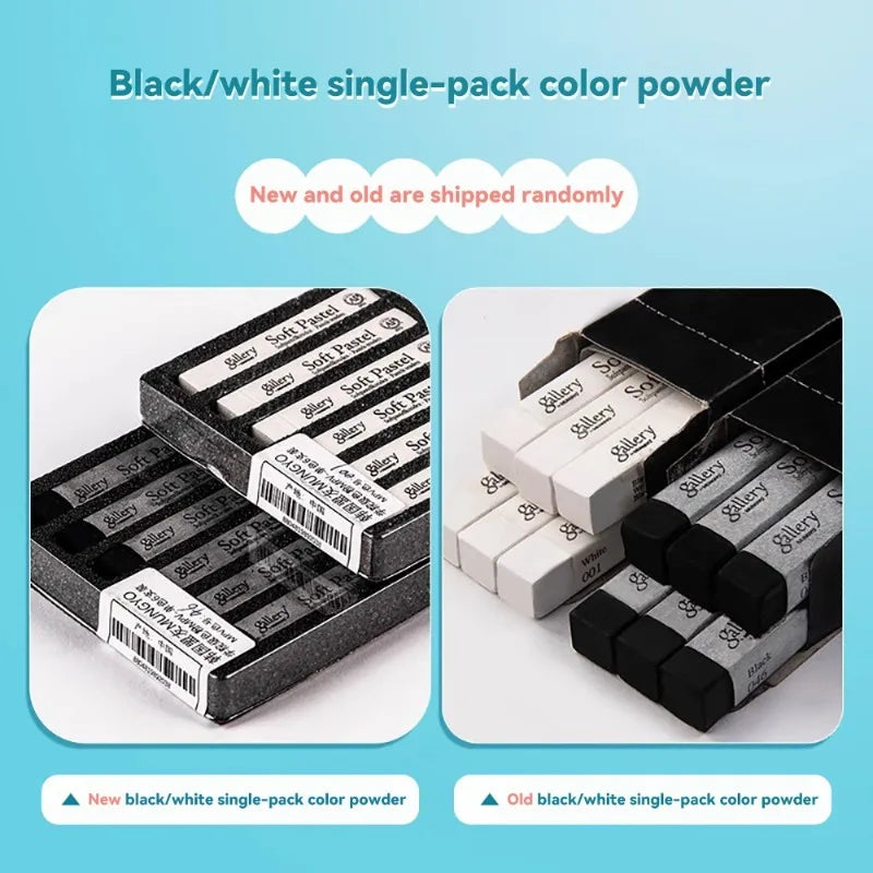 6/12Pcs Sketching Chalk Set Black White Non Toxic for Student Artist Drawing Sketch Graffiti Colorful Sticks Crayons Soft Pastel - Sun Studio