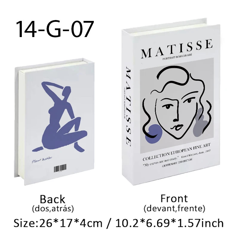 Matisse Fake Bücher zur Dekoration Aufbewahrungsbox Abstrakte Kaffeetisch Bücher Luxus Schlafzimmer Dekorative Bücher Bauhaus Boho Wohnkultur