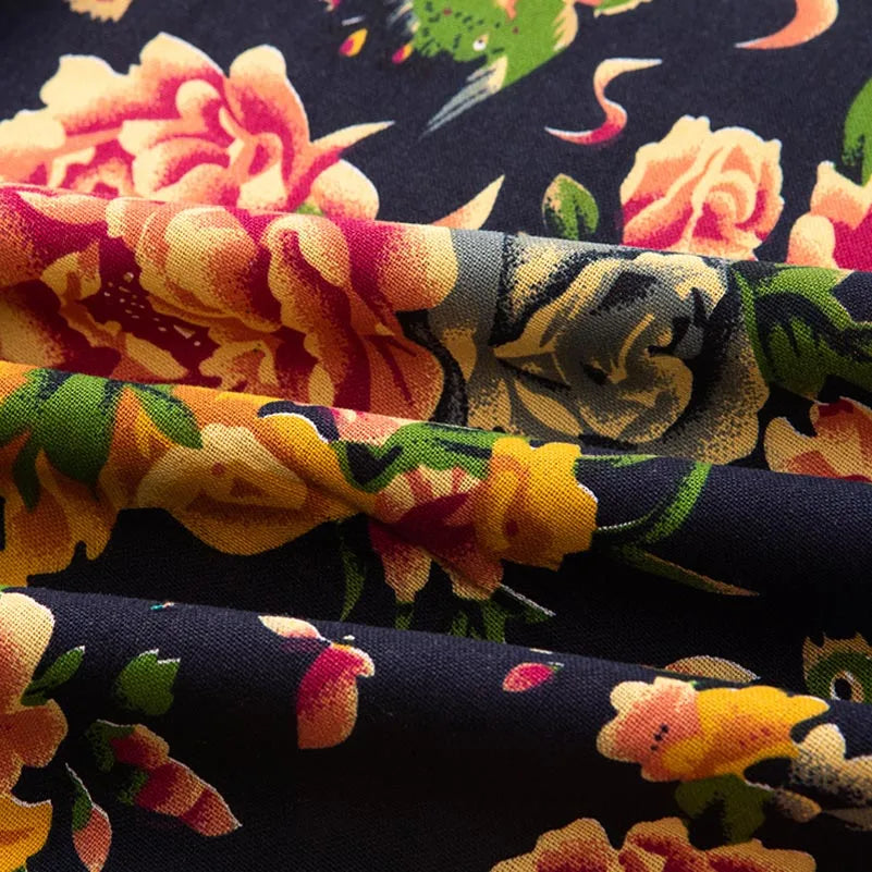 Bohemian Fabric Ethnic Vintage Retro Boho Printed Cotton Linen Home Decor Upholstery Textile