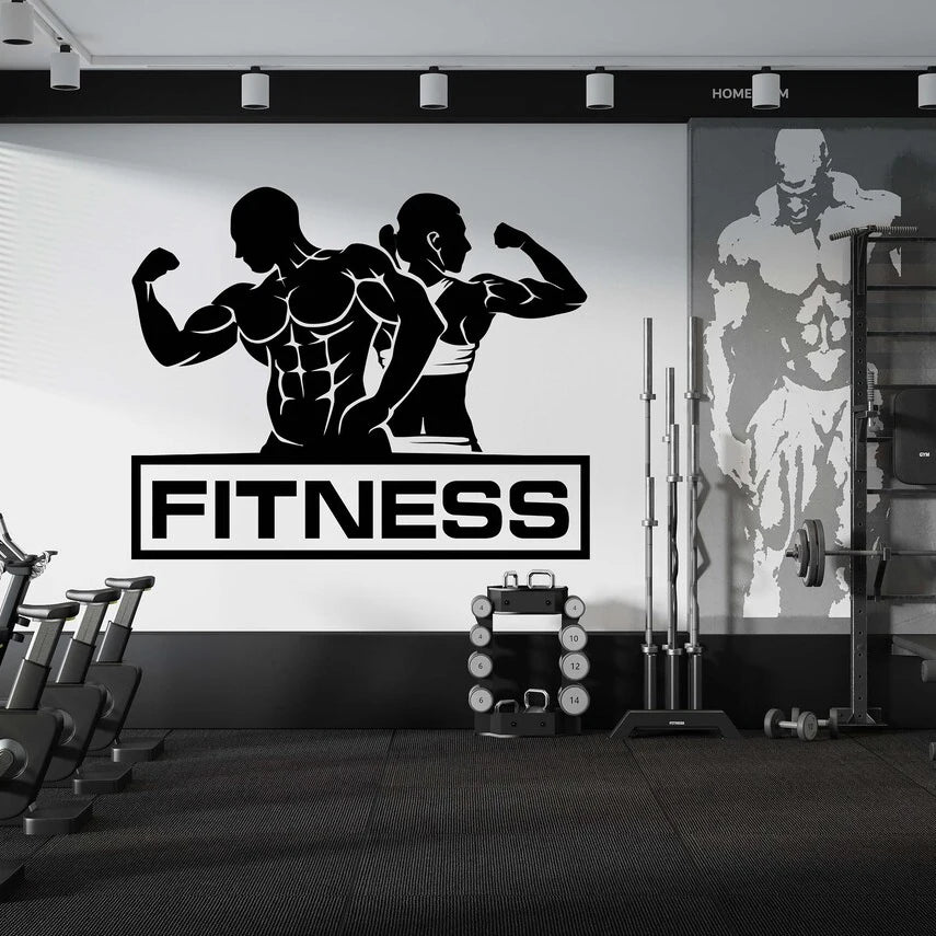 Gym Wall Decal Gym Wall Decor Vinyl Letter Decal Gym Quotes Decal Gym Fitness Wall Sticker for Gym Window Decor Decals A770 - Sun Studio