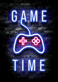 Gaming Gamer Quotes Neon Poster Vintage Gamepad Symbol Quote Canvas Painting Wall Art for Game Room Home Club Decor Mural - Sun Studio