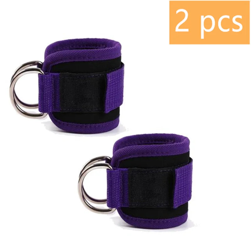 1/2/4 Pcs Cable Ankle Straps Double D-Ring Ankle Cuffs For Gym Workouts Glutes Legs Strength Training Support Sport Abductors - Sun Studio