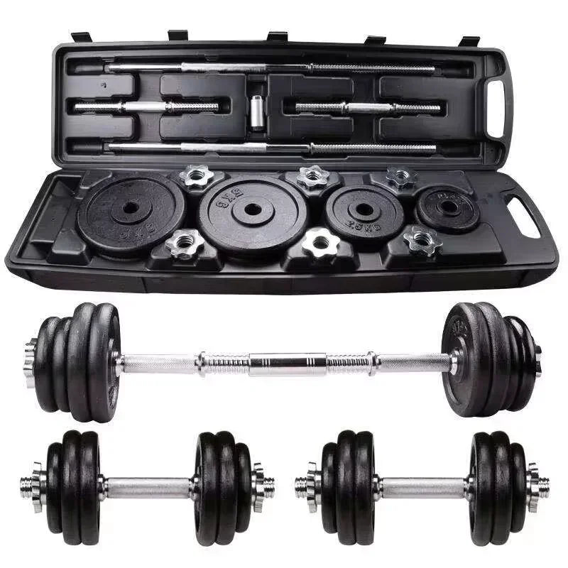 10kg 15kg 20kg 30kg Gym Home Weightlifting Dumbbells with Box Painted Black Painted Cast Iron Dumbbells Barbell Set. - Sun Studio