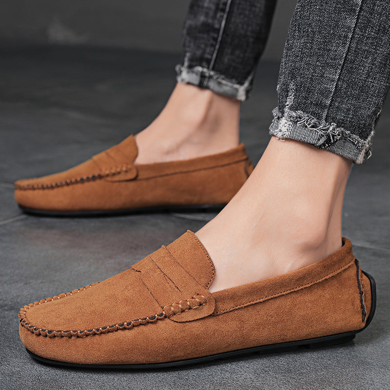 Trend Suede Men Casual Shoes Breathable Comfort Slip-on Mens Driving Shoes Fashion Men Lazy Shoes Luxury Brand Loafers Moccasins