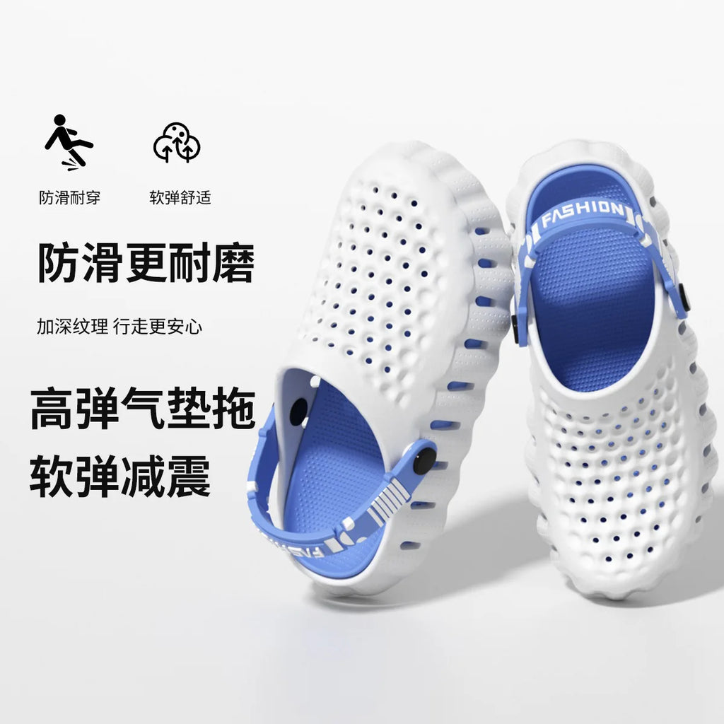 Summer new casual sandals lightweight and stylish sports slippers men's and women's outdoor non slip breathable perforated shoes - Sun Studio