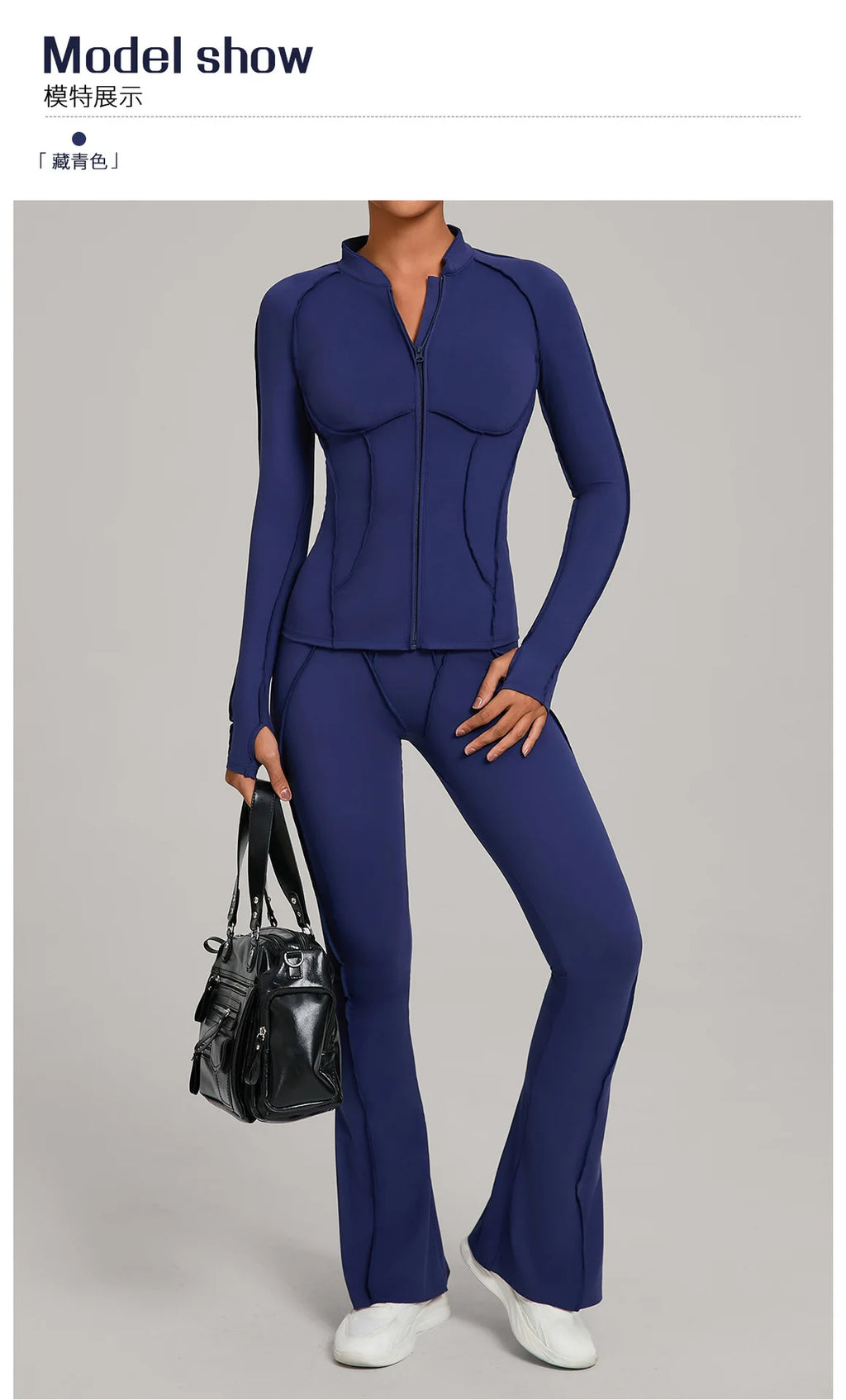 Gym Casual Yoga Set for Women Outdoor Running Fitness Outfit Autumn Winter Tight Sports Three-Piece Set Zipper Coat+bras+pants - Sun Studio
