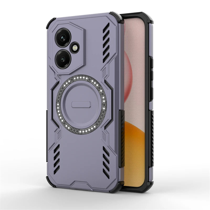 Shockproof Armor Case For Honor 400 Magnetic Adsorption Wireless Charge Cover For Honor 400 Pro 400 Lite Case For Honor 400 Case - Sun Studio