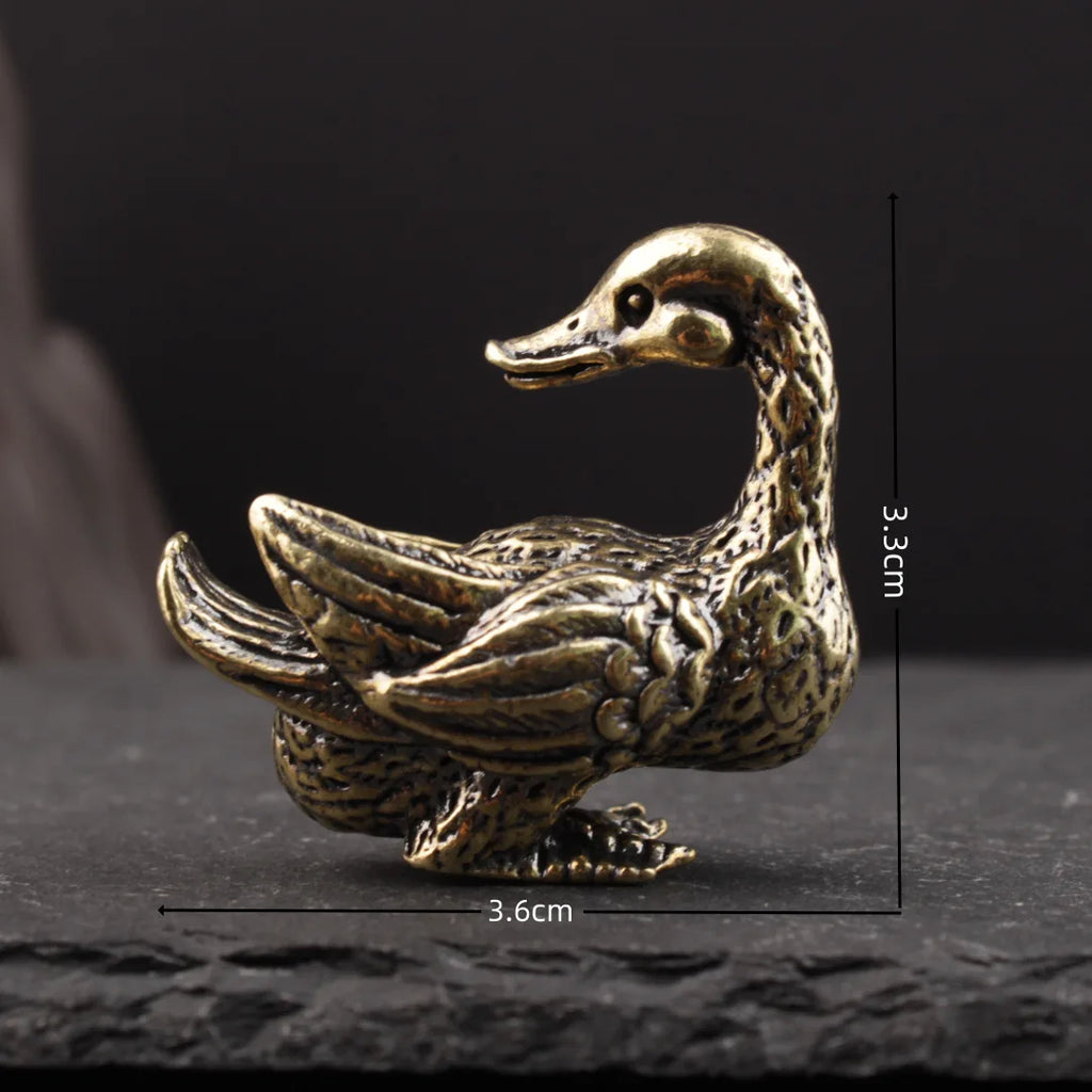 Brass cat Statue Cute 2pcs Miniature Figurines Desk Ornament Decorations Accessories Copper Animal Sculpture Home Decor Crafts - Sun Studio