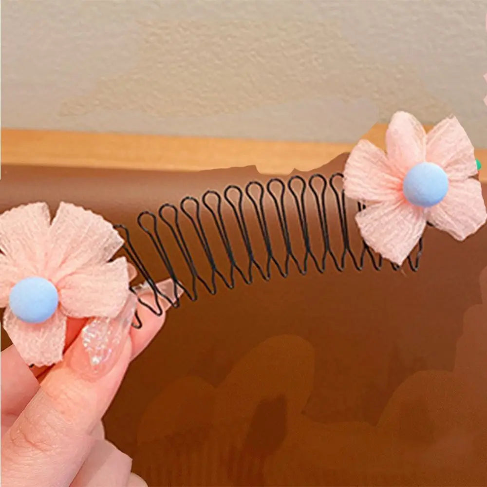 Kids Spring Hair Comb Cartoon Invisible Comb Teeth Extra Hair Holder Sweet U Shape Hair Styling Comb Fixed Combs Girls Hair Wear - Sun Studio