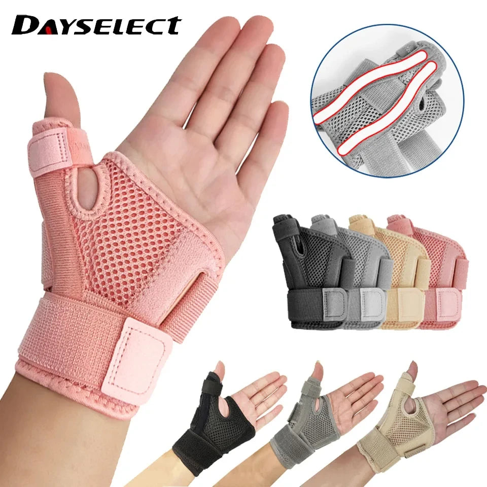 1PC Flexible Splint Wrist Thumb Support Brace for Tendonitis Arthritis Breathable Thumb Protector Guard Fits Right and Left Hand - Sun Studio