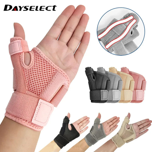 1PC Flexible Splint Wrist Thumb Support Brace for Tendonitis Arthritis Breathable Thumb Protector Guard Fits Right and Left Hand - Sun Studio