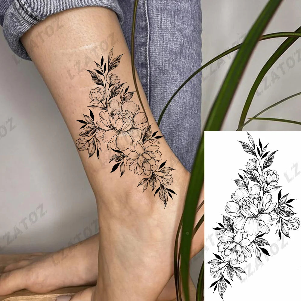 Einzigartige dreieckige Ozeanwelle Temporäre Tattoos für Männer Frauen realistische Tiger Löwe Fake Tattoo Aufkleber Spruch Transfer Kunst Tattoos