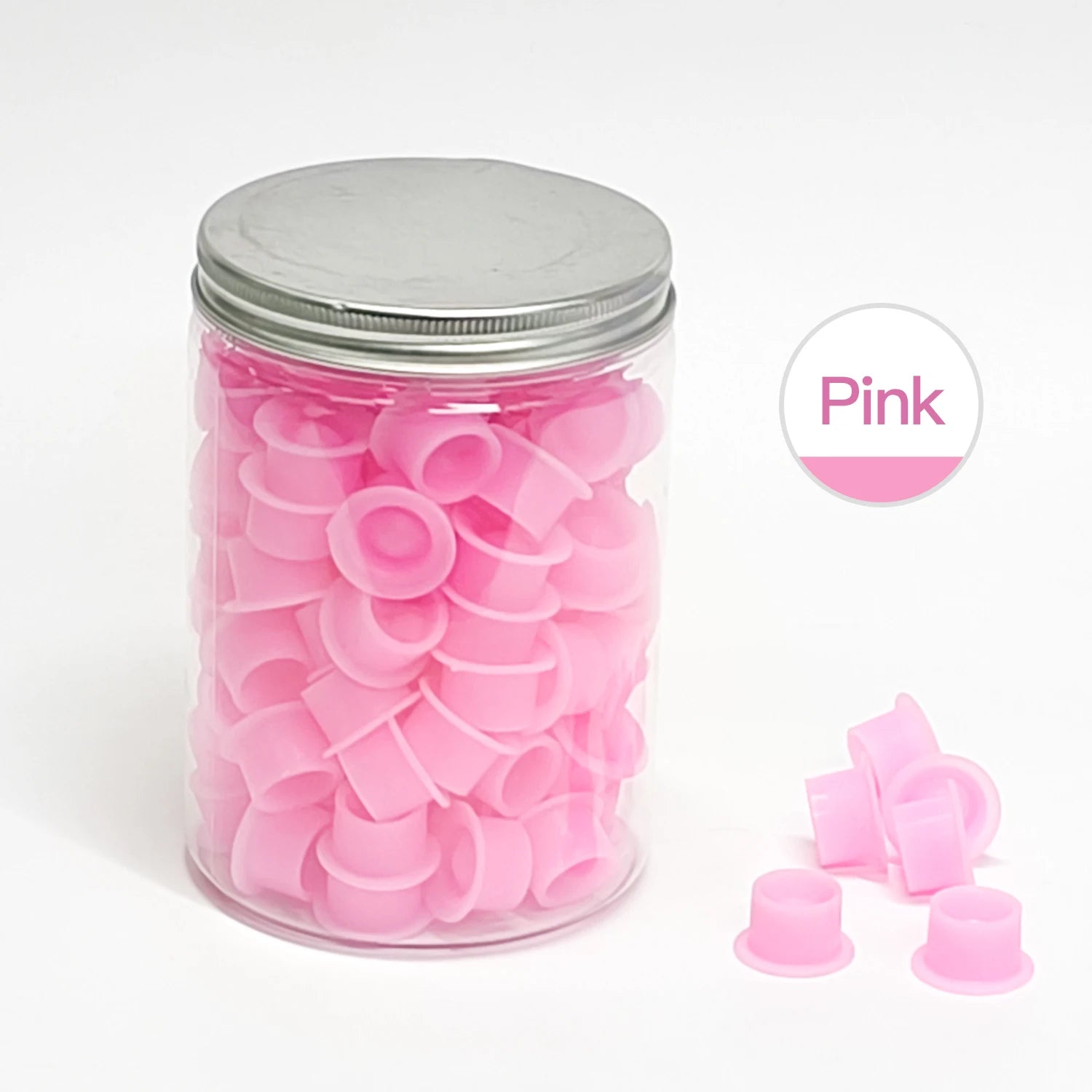 100pcs Tattoo Ink Cups Disposable Silicone tattoo ink container Canned round ink Caps Permanent Makeup Container Tattoo supplies - Sun Studio