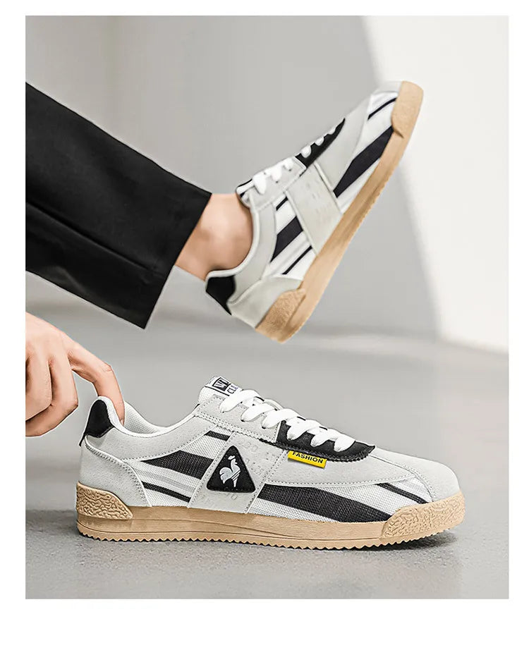 Mens Classic Running Shoes Lace Up Soft Sole Walking Shoes Breathable Flat Fashion 2026 Spring Autumn Tennis Casual Sports Shoes - Sun Studio