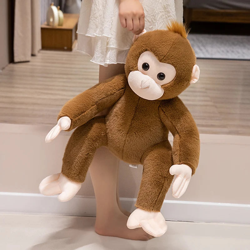 40cm-80cm Big Size Lovely Lifelike Sitting Monkey Plush Toys Soft Stuffed Monkey Doll Cute Animal Doll For Children Home Decor - Sun Studio