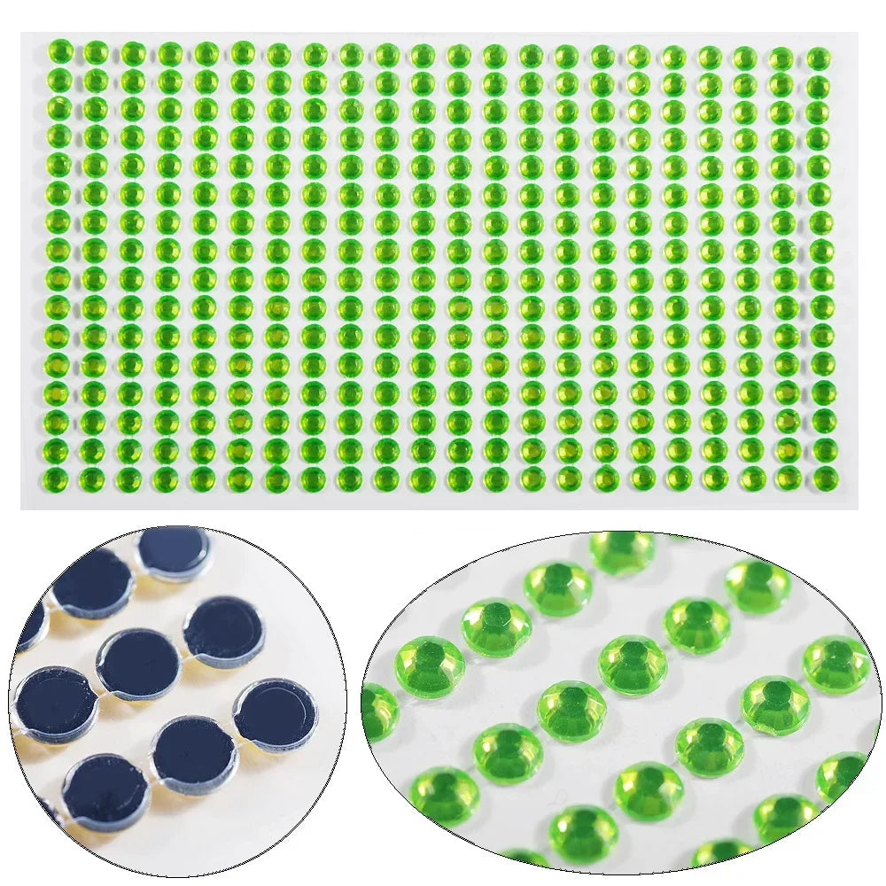 Face Decorations Rhinestone Stickers for Music Festival Halloween Party Mobile Crystal Sticker Women Girls DIY Diamond Stickers