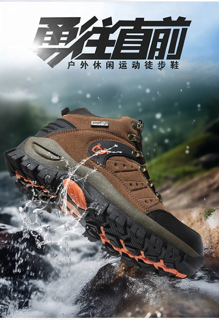 New Couples Outdoor Mountain Desert Climbing shoes Men Women Ankle Hiking Boots Fashion Classic Trekking Footwear - Sun Studio
