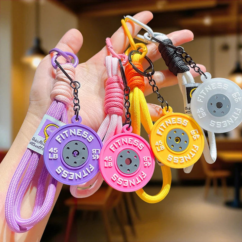 Fitness Keychain Gym Lovers Fitness Enthusiast Gift Barbell Keychain Fitness Bag backpack Charms - Sun Studio