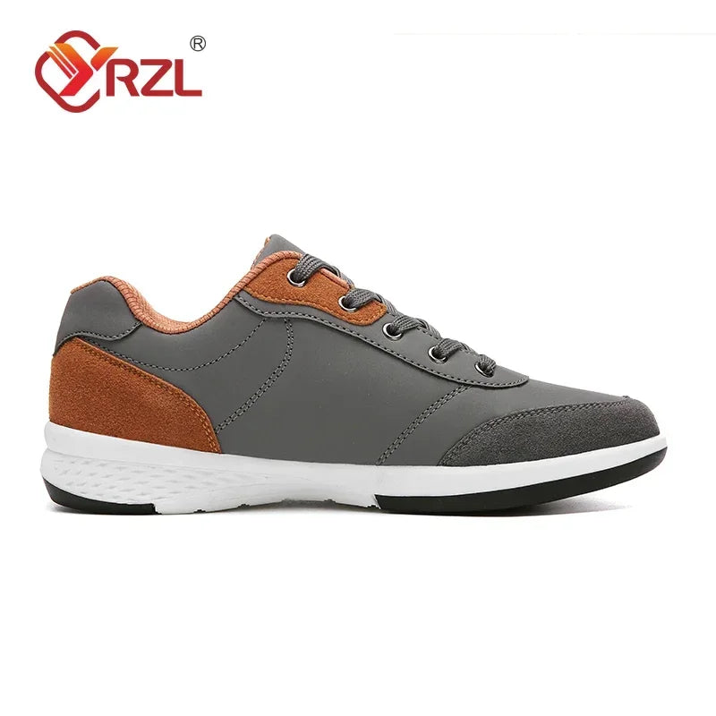 YRZL Men Shoes Spring Autumn Waterproof Walking Sneakers Leisure Male Leather Sports Shoes Non-Slip Footwear Tennis for Men - Sun Studio