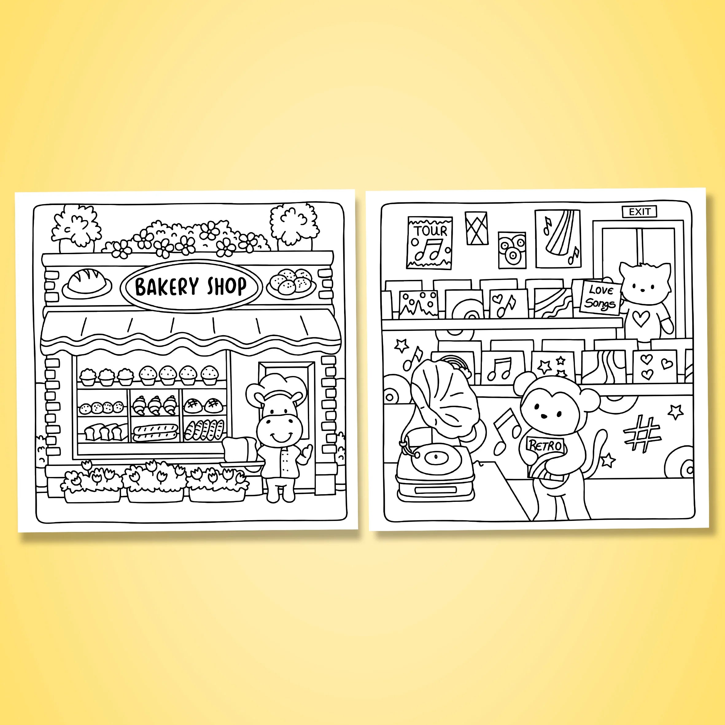 CUTE SHOP Bold-easy Patterns Coloring Book for Adults Cute Drawing Book Perfect Gift for Party and Birthday - Sun Studio