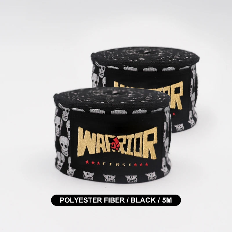 1 Pair Boxing Hand Wraps MMA Muay Thai Kick Boxing Handwraps For Training Bandages Sport Straps 3M/5M Length Skull Print - Sun Studio