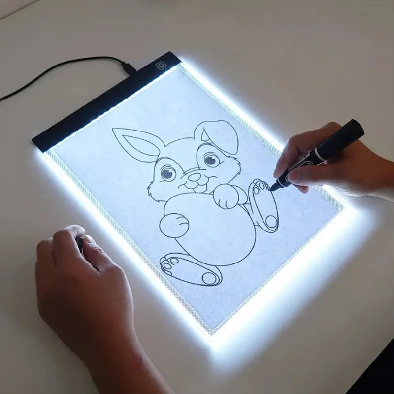 Led Drawing Copy Pad 3 Level Dimmable Board Table Animation Painting Educational Toys Gift Adjustable Light Notepad For Children - Sun Studio