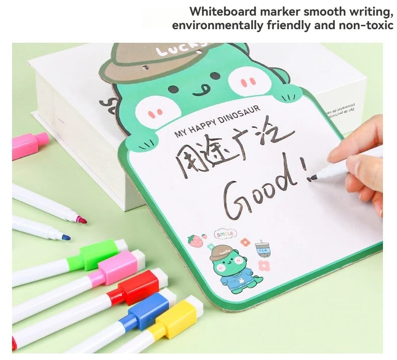 100/5Pcs Dry Erase Whiteboard Markers Set, Washable Pens with Magnetic Eraser for Office Whiteboards & Art Supplies - Sun Studio