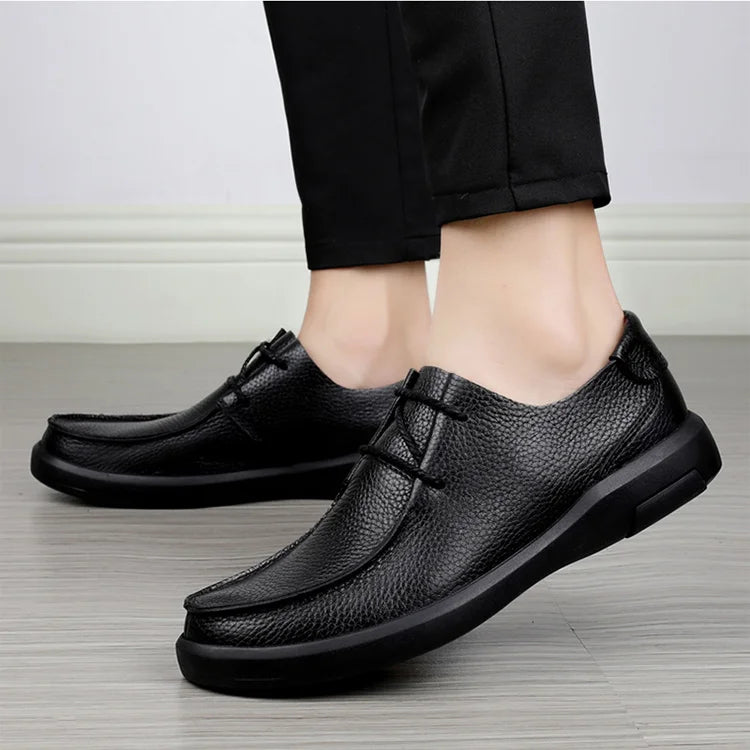 Casual Leather Shoes Men Loafers Trend Brand Business Shoes Autumn Slip on Flat Man Sneakes Comfortable Moccasins Zapatos Hombre - Sun Studio