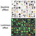 Halloween Party Tattoo Stickers Luminous Stickers Temporary Waterproof Stickers for Face Body Tattoo Boys Halloween Party Decors - Sun Studio