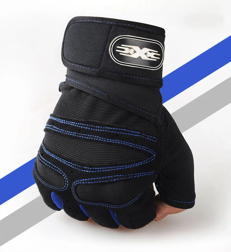 Gym Gloves for Men Women Fitness Weight Lifting Wristband Gloves Body Building Training Sports Exercise Cycling Glove Shockproof - Sun Studio
