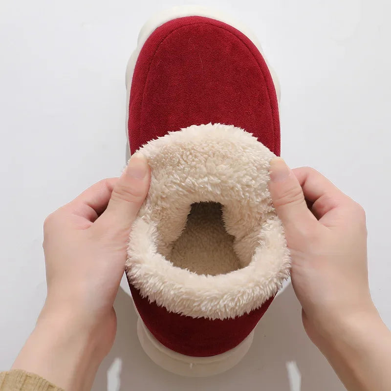 Warm Furry House Slippers Women Men Winter New Fashion Comfort Plush Slippers Home Indoor Outdoor Soft Thick Sole Cotton Shoes - Sun Studio