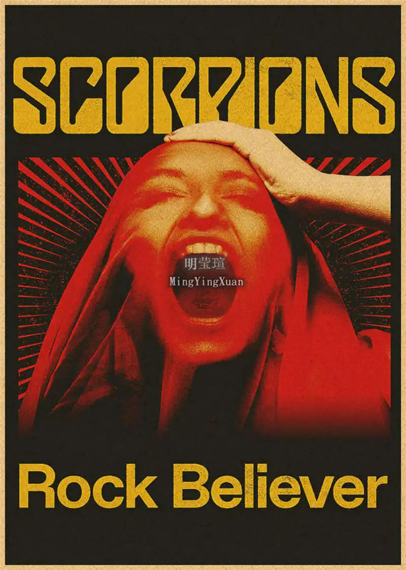 Scorpions Band Poster Wall Art  Posters Decoration Art Poster Personalized Gift Modern Family bedroom Painting - Sun Studio