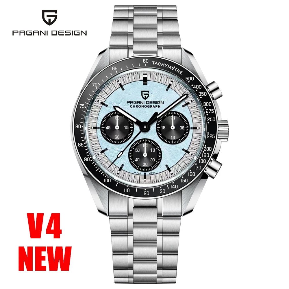 PAGANI DESIGN Moon Watches Men Quartz Watch For Men Auto Date Speed Sport Chronograph AR Sapphire Mirror Wrist watch 2025 New