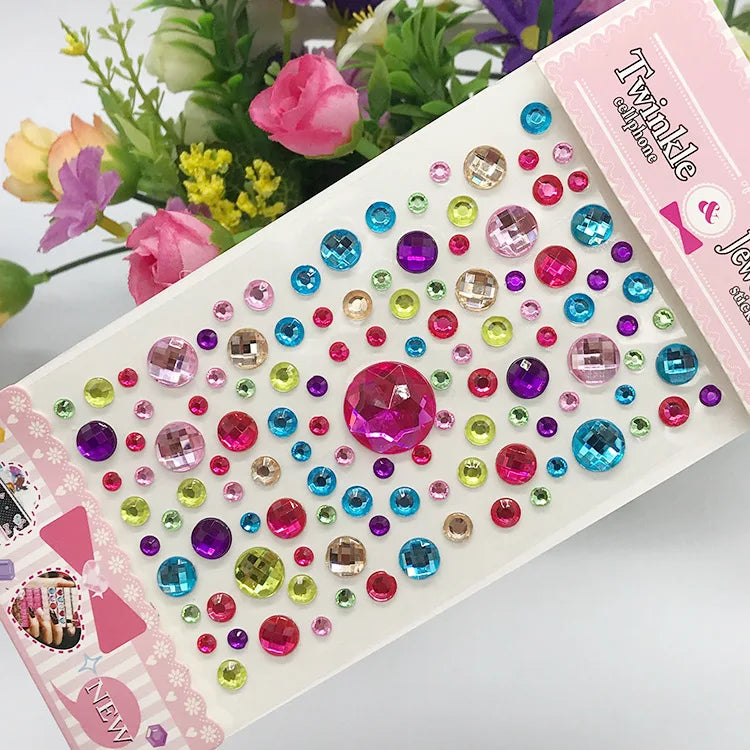 Glitter Face Stickers for Children Rhinestones for Eyes Face Diamonds Bright Stickers Festival Makeup Jewels Stickers ZS006 - Sun Studio