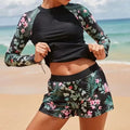 Hot Sale Of The Season New Women's Long Sleeve Digital Print Conservative Bikini Swimsuit Cross-Border Fashionable Swimwear from - Sun Studio