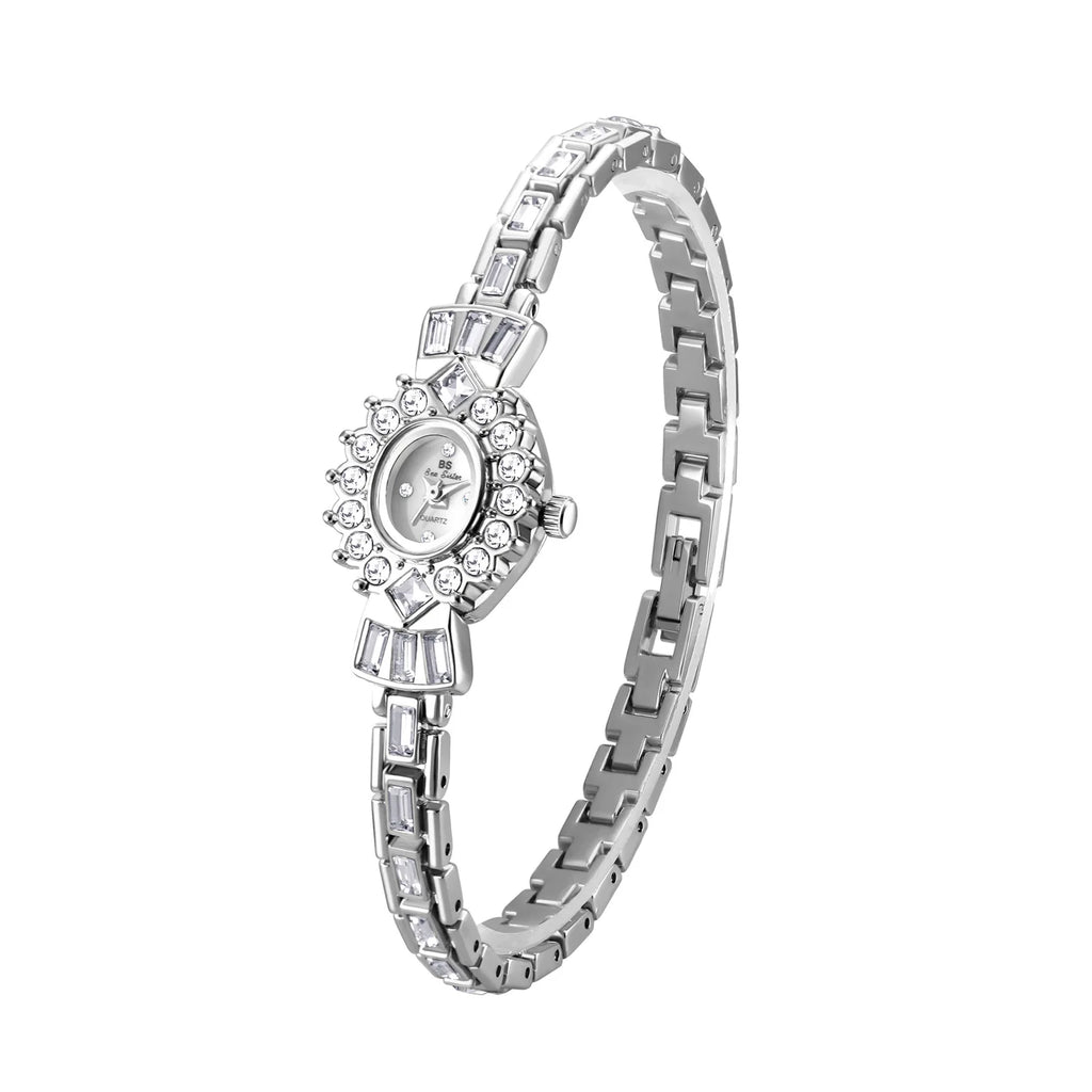 Luxury Watches For Women High Quality Diamond Dial Oval Quartz Ladies Watch Elegant Retro Rhinestone Bracelet Female Wristwatch - Sun Studio