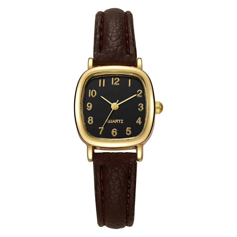 Square Belt Literary Retro Women's Watch Korean Fashion Quartz Watches Versatile Daily Wristwatches Simple Luxury Reloj 시계 - Sun Studio