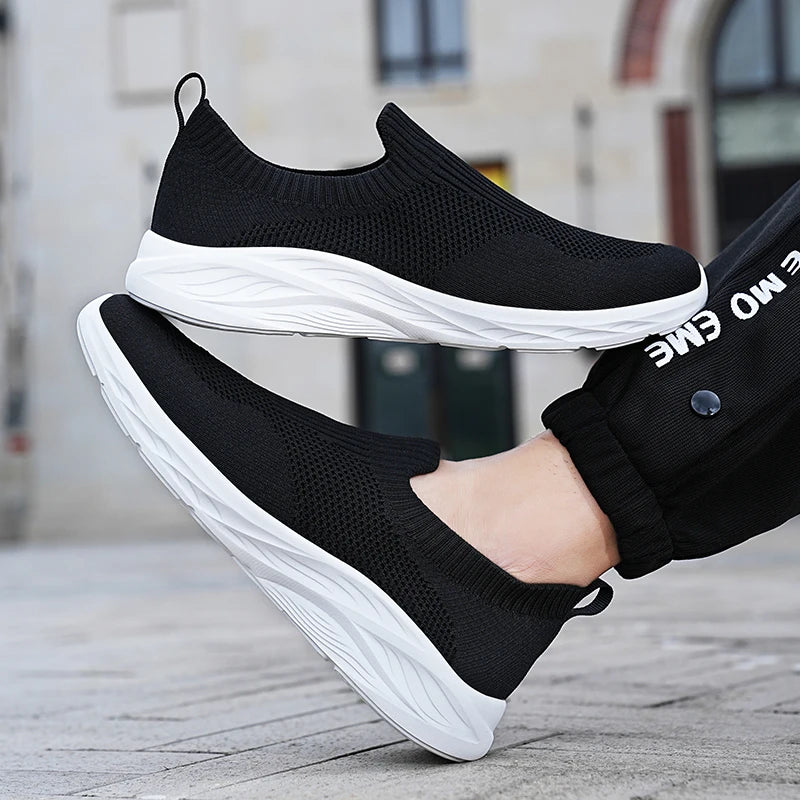 Men Casual Shoes Breathable Sneakers Men Lightweight Walking Running Shoes for Couple Slip on Loafers Zapatillas Hombre Size 48 - Sun Studio