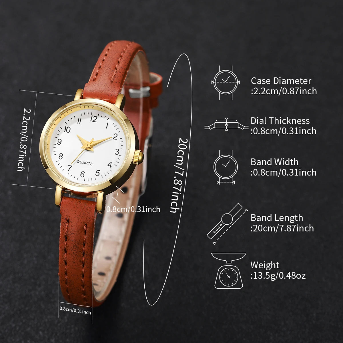 Fashion  Small Dial Women's Quartz Watch Ladies Leather Strap Wrist Watches Reloj Mujer（Without Box） - Sun Studio