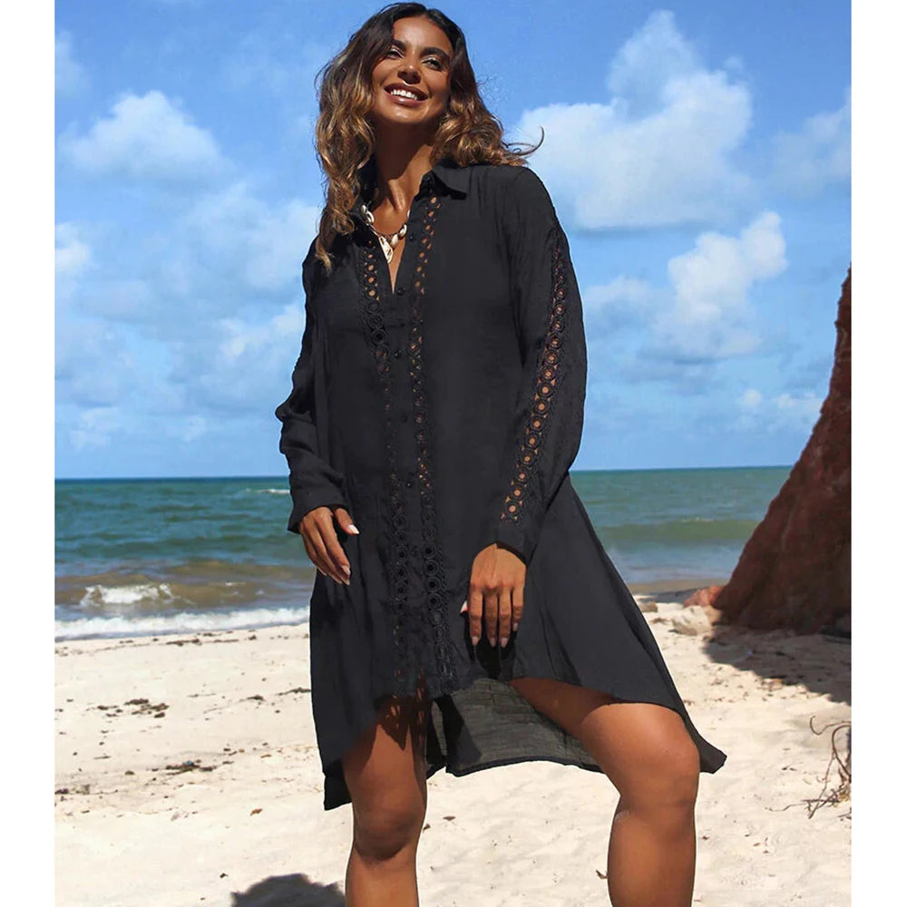 White Beach Dress Cover up Kaftans Sarong Bathing Suit Cover ups Beach Pareos Swimsuit Cover up Womens Swim Wear Beach Tunic - Sun Studio