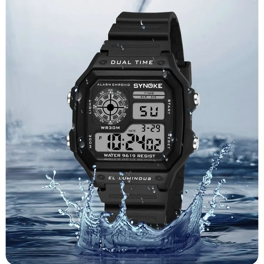 SYNOKE Military Digital Watches Men Sports Luminous Chronograph Waterproof Male Electronic Wrist Watches Relogio Masculino - Sun Studio