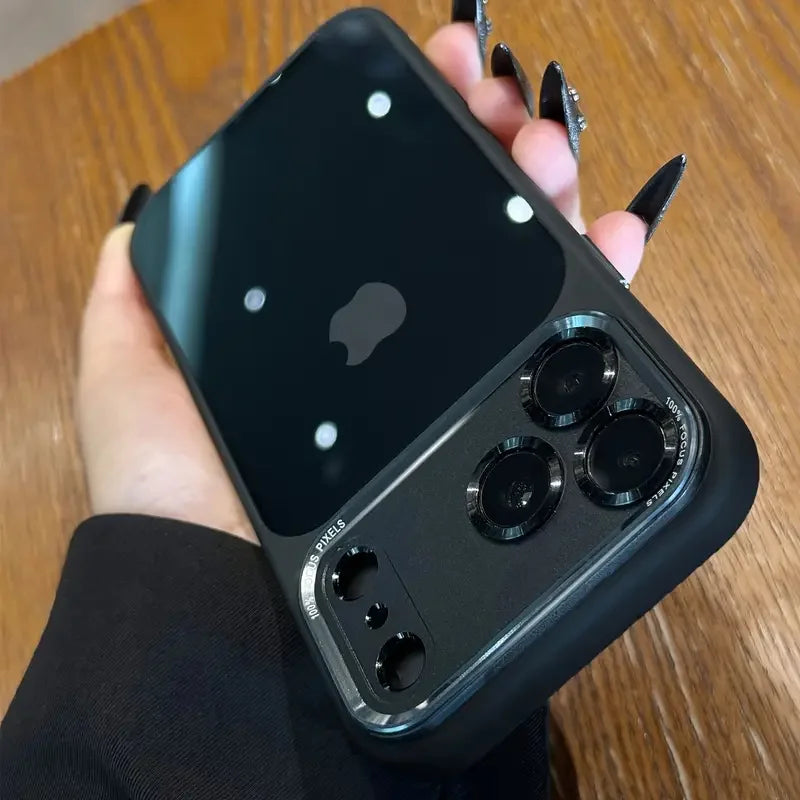 Luxurious and high-quality semi-transparent Leica metal lens frame protective case suitable for iPhone 17 Promax 16 15 14 13 Pro - Sun Studio